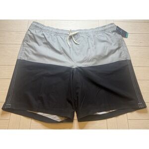 Trinity Coast NWT Mens SwimTrunks‎ Black/Gray Lined Shorts Pockets Sz 2XLT